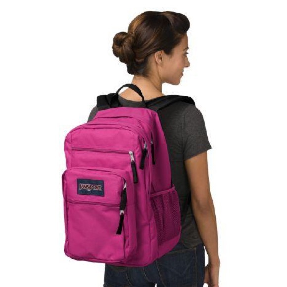 pink jansport big student backpack